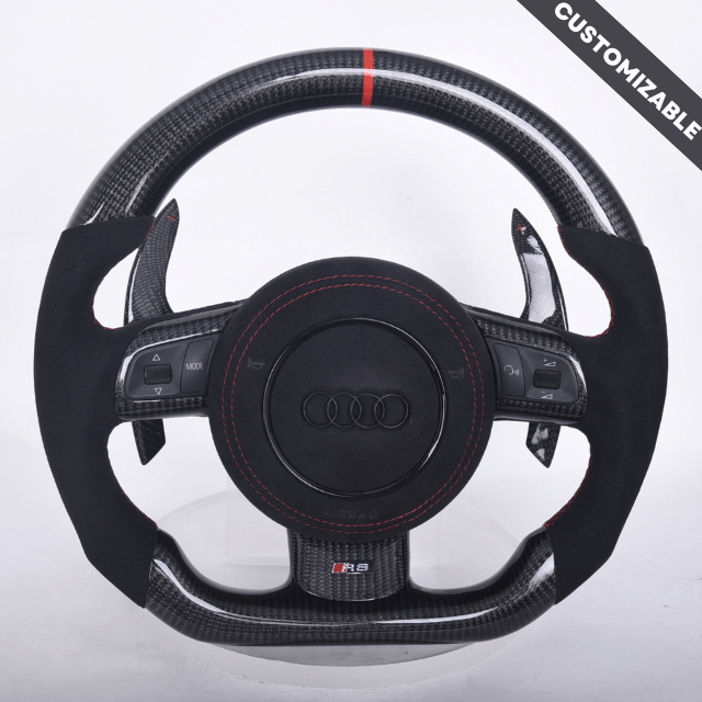 Carbon Clutch Carbon Fiber Steering Wheel 2007+ AUDI  TT, TTRS, R8 Custom Carbon Fiber Steering Wheel