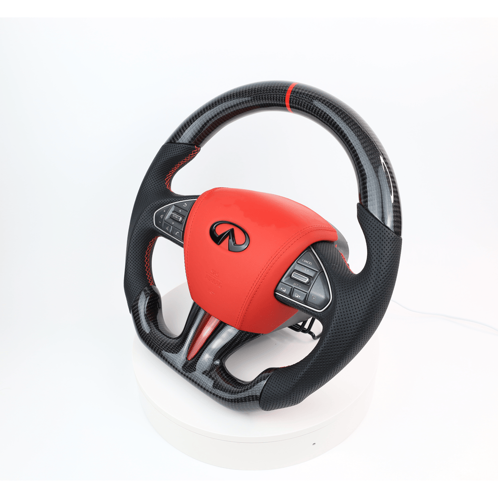 Carbon Clutch 2014-2016 Infiniti Q50 Non Paddles Custom Carbon Fiber Steering Wheel