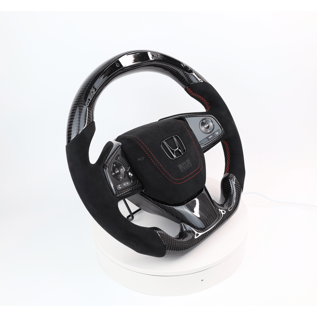 Carbon Clutch 2016-2018 Honda Civic LED Carbon Fiber Steering Wheel