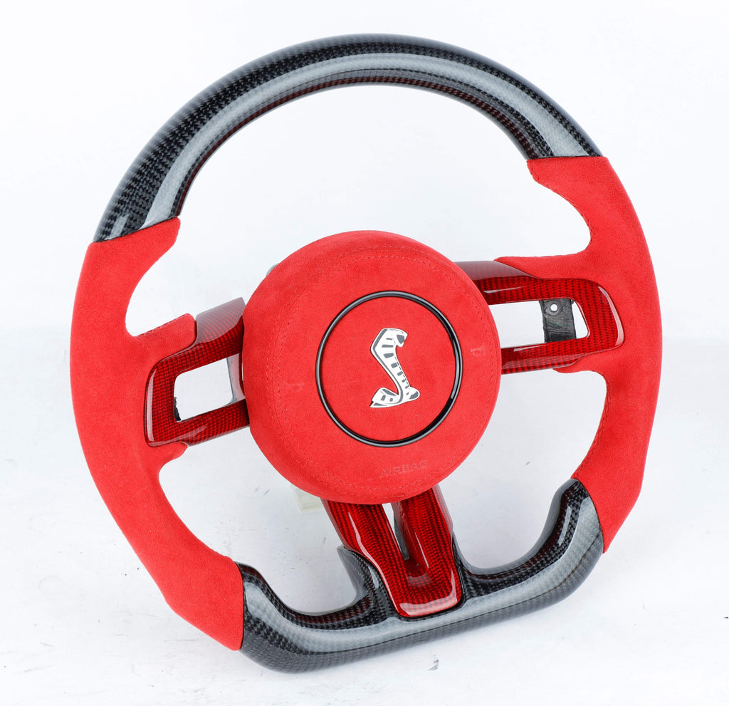 MUSTANG 2016+ Custom Carbon Fiber Steering wheel with (Airbag Cover).