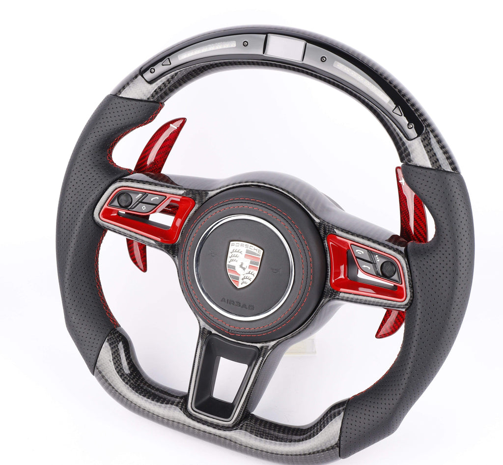 2017 Porsche Macan Custom Carbon Fiber Steering Wheel.