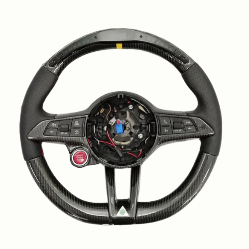 Carbon Clutch 2017-2021 Stelvio/Giulia Custom Carbon Fiber Steering Wheel