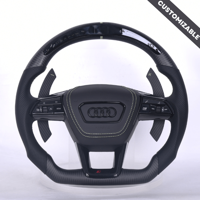 Carbon Clutch 2020+ AUDI A6, S6, RS6, A7, S7, RS7 & C8 Custom Carbon Fiber Steering Wheel