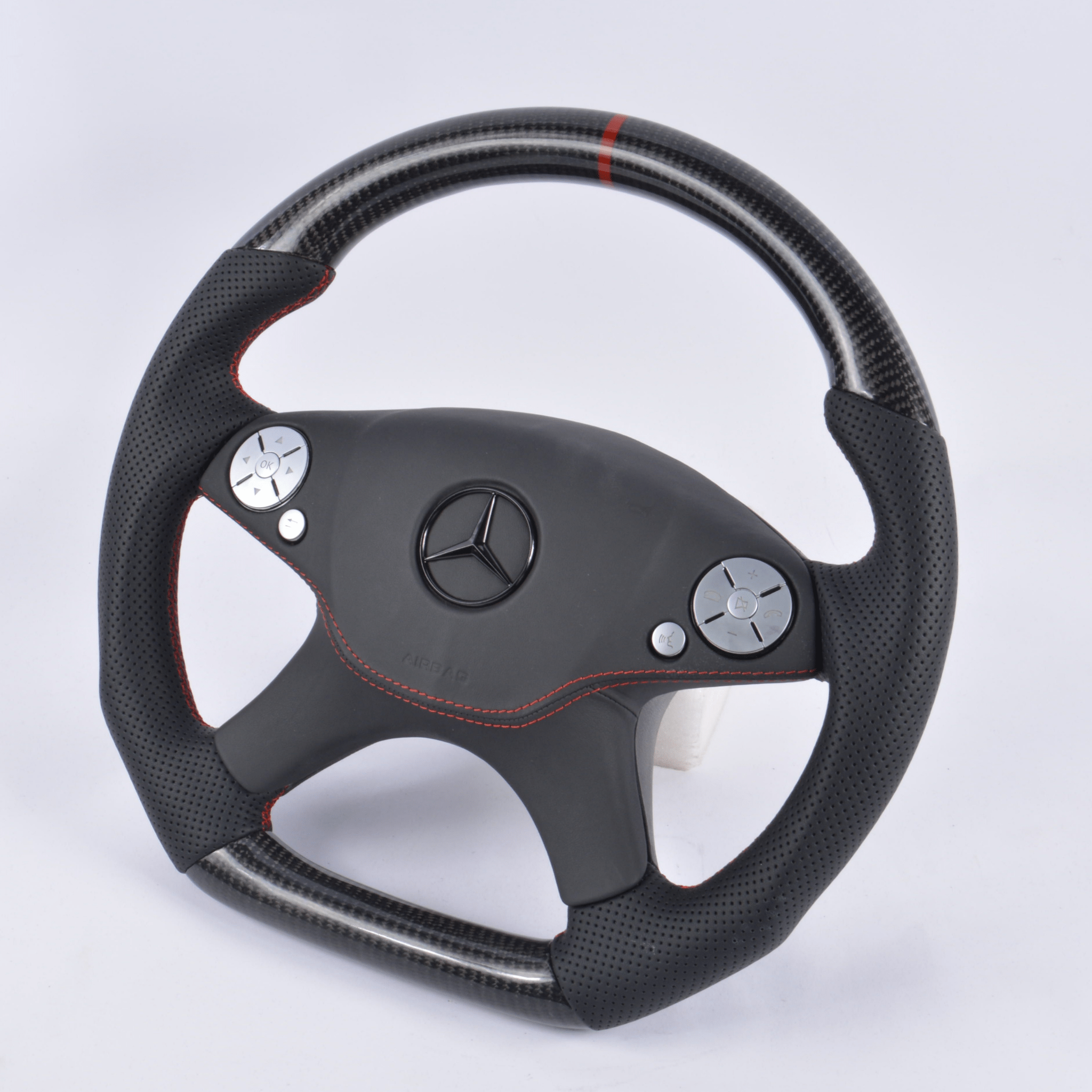 Carbon Clutch Carbon Fiber Steering Wheel 2007-2010 Mercedes C-Class W204 Custom Fiber Steering Wheel