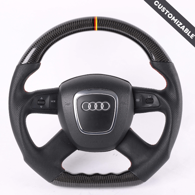 Carbon Clutch Carbon Fiber Steering Wheel 2007+ Audi A3, A4, A5, A6, & Q7 Custom Steering Wheel