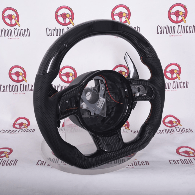 Carbon Clutch Carbon Fiber Steering Wheel 2007+ AUDI  TT, TTRS, R8 Custom Carbon Fiber Steering Wheel