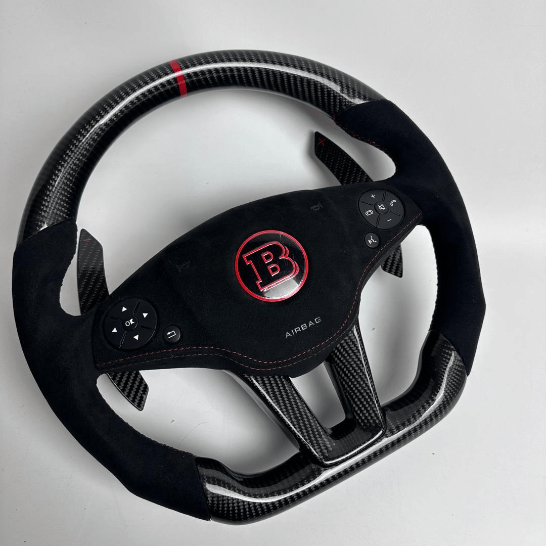 Carbon Clutch Carbon Fiber Steering Wheel 2008-2015 Mercedes SLS / Brabus Custom Carbon Fiber Steering Wheel