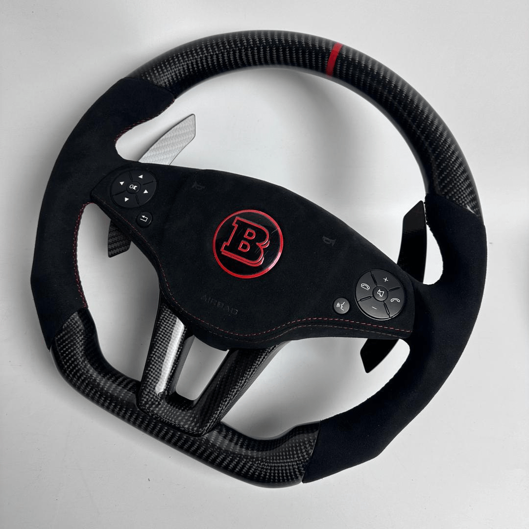 Carbon Clutch Carbon Fiber Steering Wheel 2008-2015 Mercedes SLS / Brabus Custom Carbon Fiber Steering Wheel