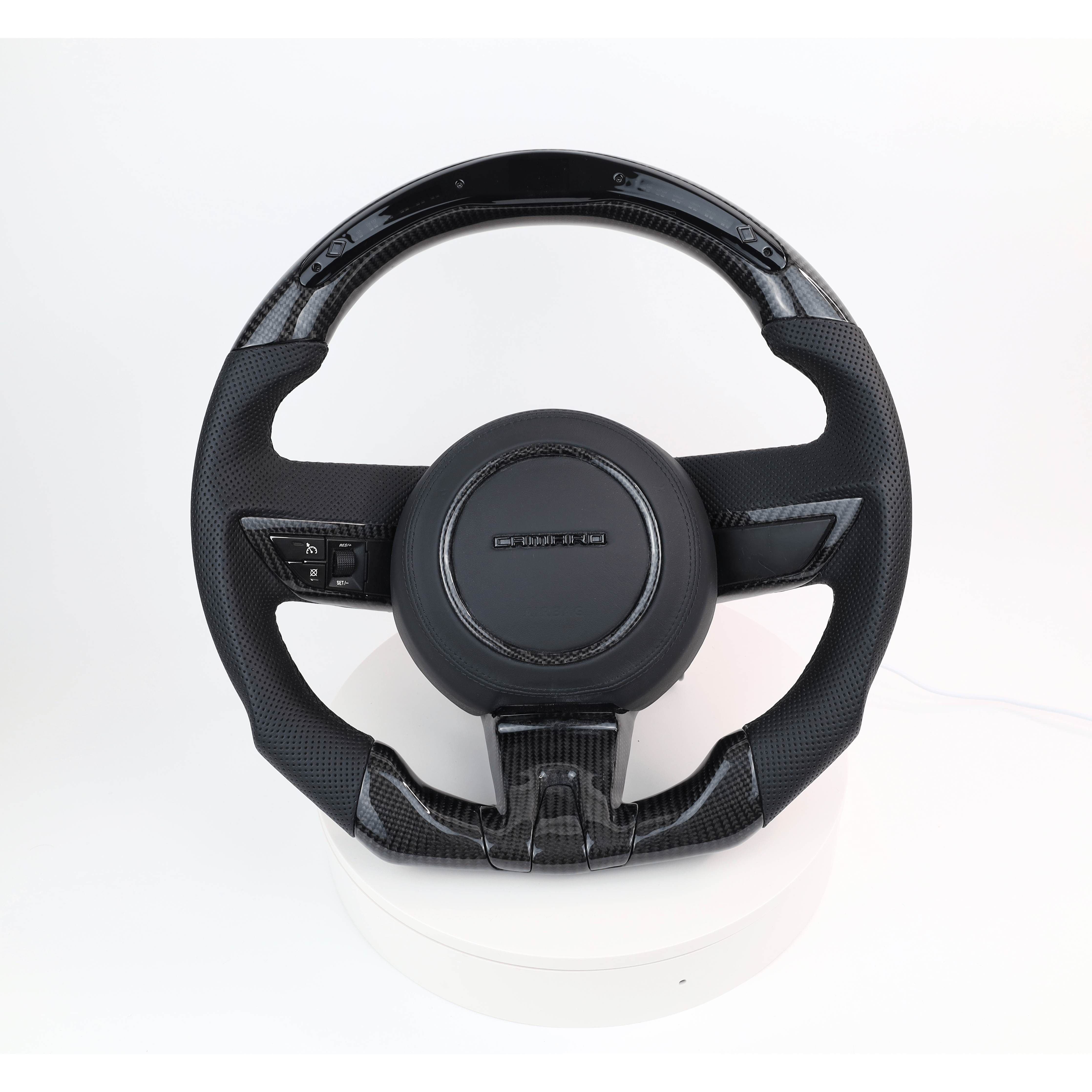 Carbon Clutch Carbon Fiber Steering Wheel 2008+ Camaro Non Paddles Led Carbon Fiber Steering Wheel