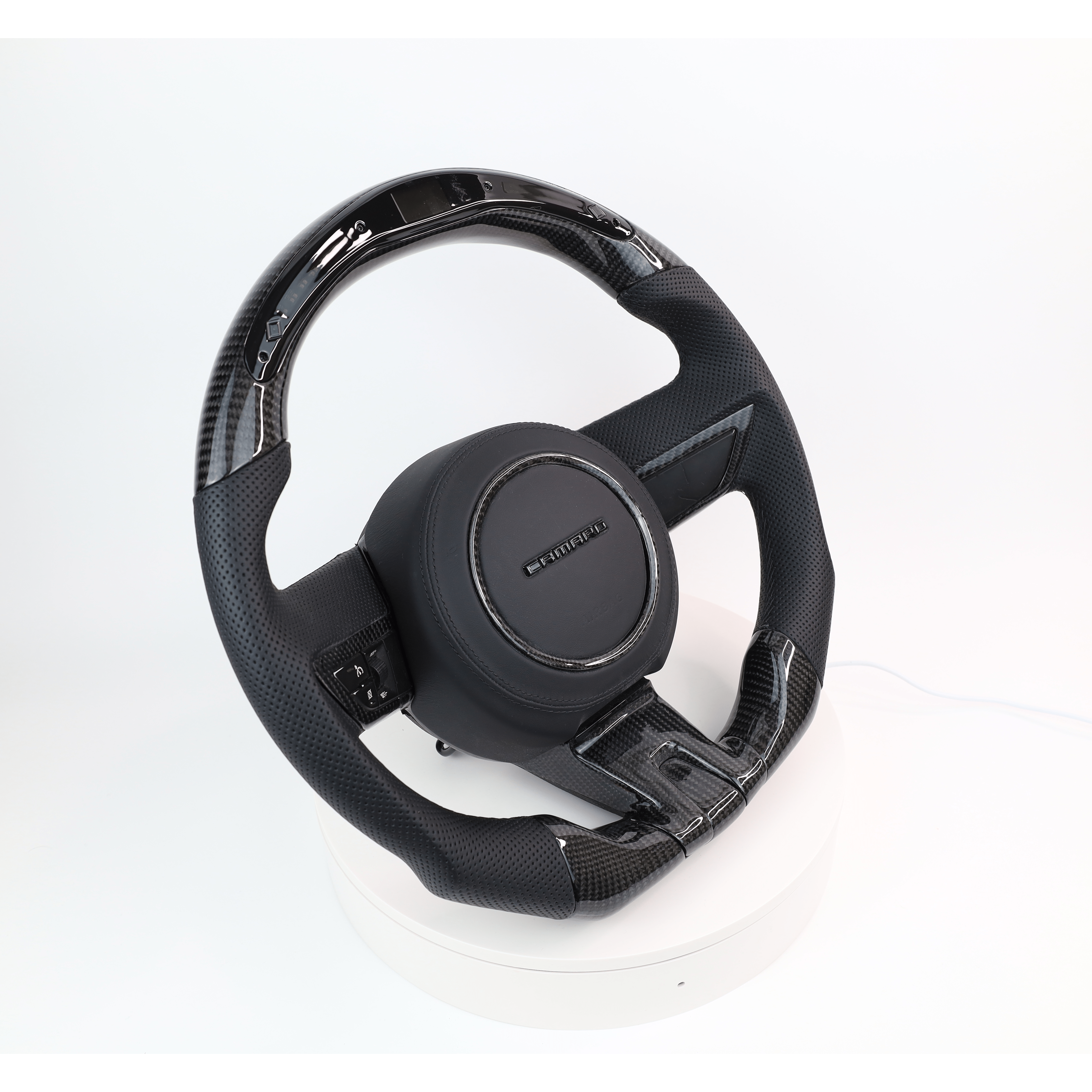 Carbon Clutch Carbon Fiber Steering Wheel 2008+ Camaro Non Paddles Led Carbon Fiber Steering Wheel