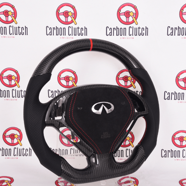 Carbon Clutch Carbon Fiber Steering Wheel 2008+ Infiniti G25, G35, G37, & QX50 Custom Carbon Fiber Steering Wheel