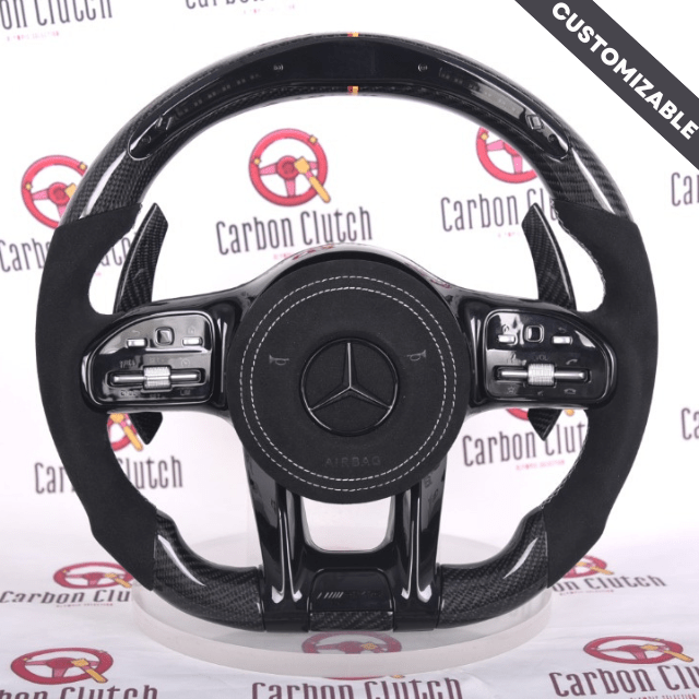 Carbon Clutch Carbon Fiber Steering Wheel 2009-2021 Mercedes AMG Upgrade Custom Carbon Fiber Steering Wheel (INCLUDE AIRBAG)