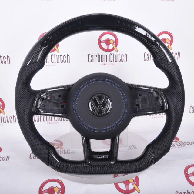Carbon Clutch Carbon Fiber Steering Wheel 2014+ Volkswagen Golf MK7 GTI & R Custom Carbon Fiber Steering Wheel