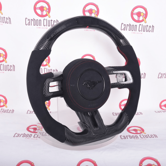 Carbon Clutch Carbon Fiber Steering Wheel 2015-2022 ford Mustang/Shelby Custom Carbon Fiber Steering Wheel