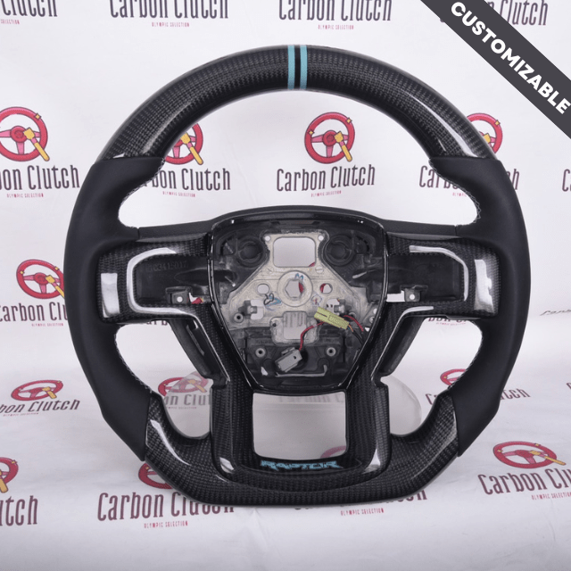 Carbon Clutch Carbon Fiber Steering Wheel 2017+ Ford raptor Custom Carbon Fiber Steering
