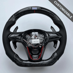 Carbon Clutch Carbon Fiber Steering Wheel 2021-2024 Volkswagen Golf Mk8 Custom Carbon Fiber Steering Wheel