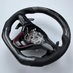 Carbon Clutch Carbon Fiber Steering Wheel 2021-2024 Volkswagen Golf Mk8 Custom Carbon Fiber Steering Wheel