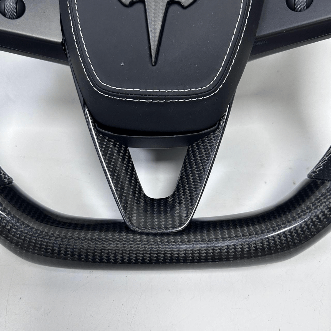Carbon Clutch Carbon Fiber Steering Wheel 2024+ Tesla Model 3/Y Custom Carbon Fiber Steering Wheel