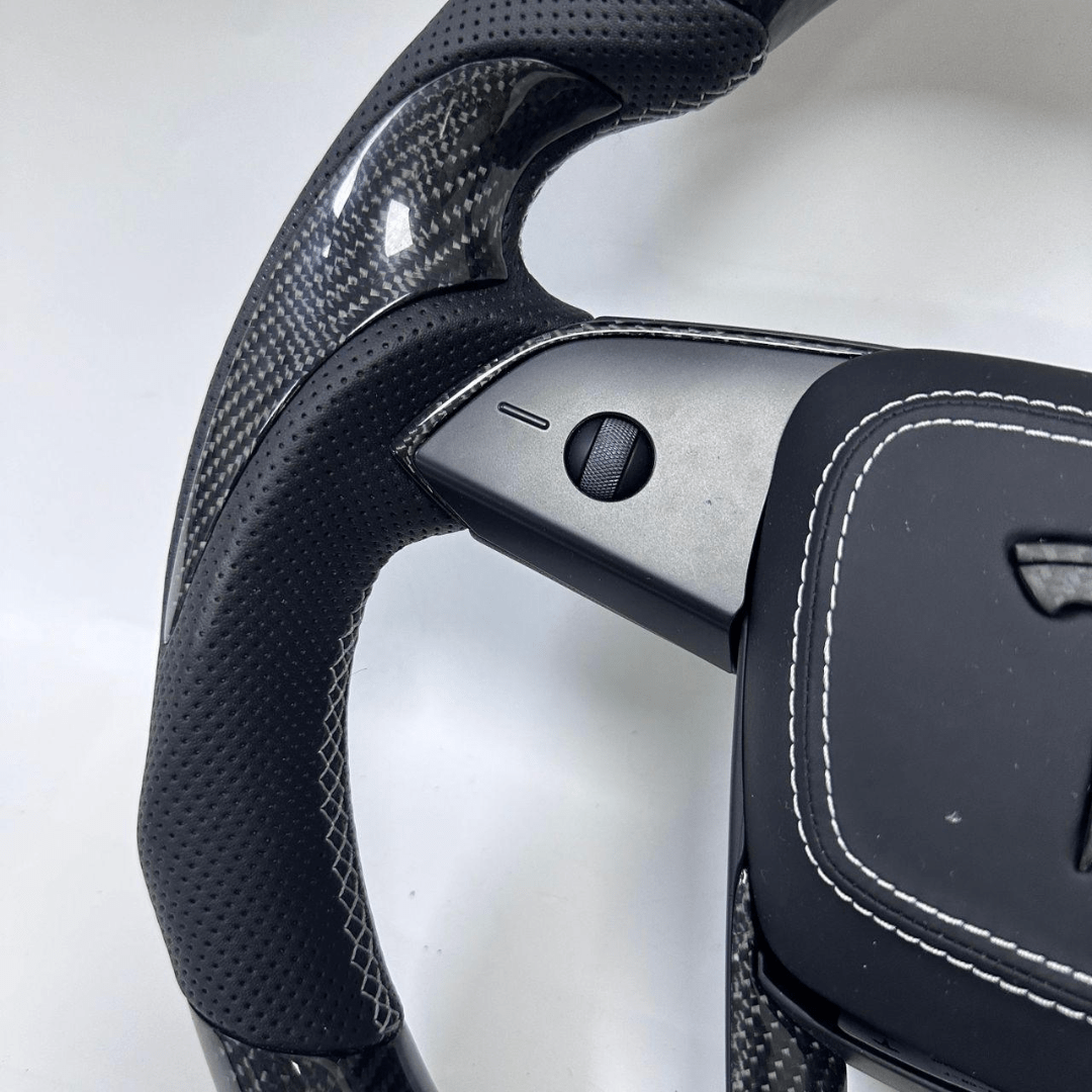 Carbon Clutch Carbon Fiber Steering Wheel 2024+ Tesla Model 3/Y Custom Carbon Fiber Steering Wheel