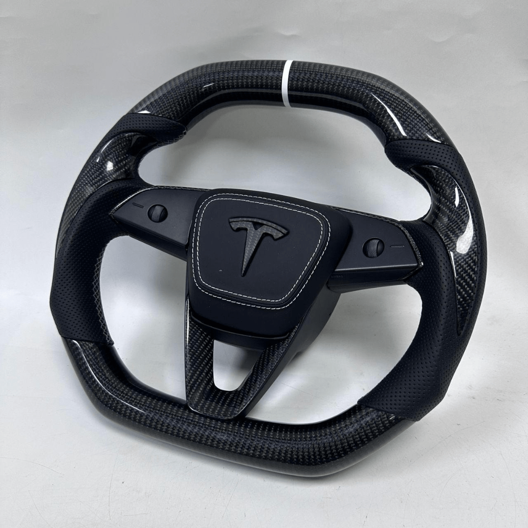 Carbon Clutch Carbon Fiber Steering Wheel 2024+ Tesla Model 3/Y Custom Carbon Fiber Steering Wheel