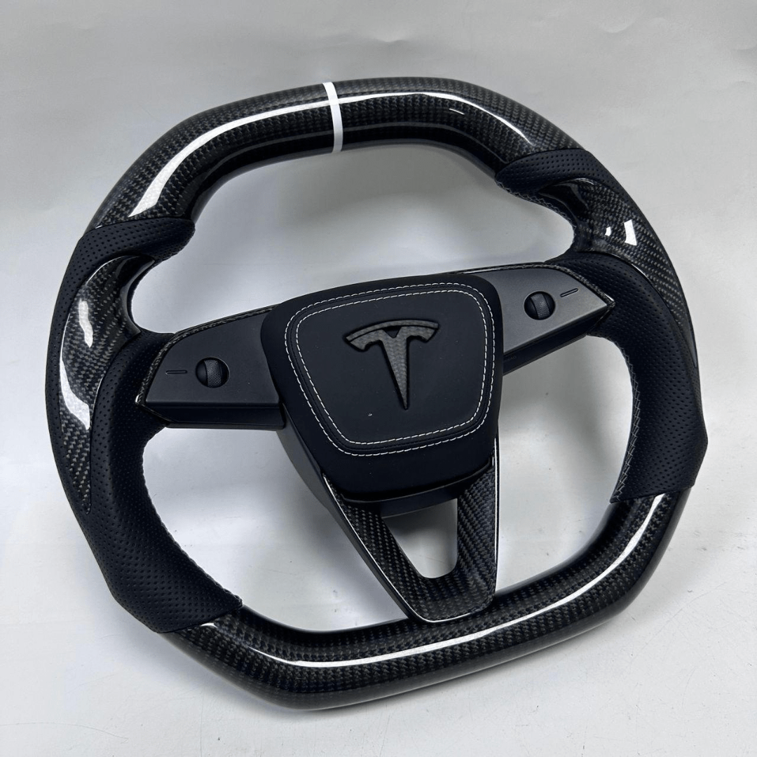 Carbon Clutch Carbon Fiber Steering Wheel 2024+ Tesla Model 3/Y Custom Carbon Fiber Steering Wheel