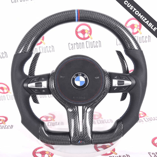 Carbon Clutch Carbon Fiber Steering Wheel BMW upgrade Custom Carbon Fiber Steering Wheel ( FITS 2010 ALL MODELS )
