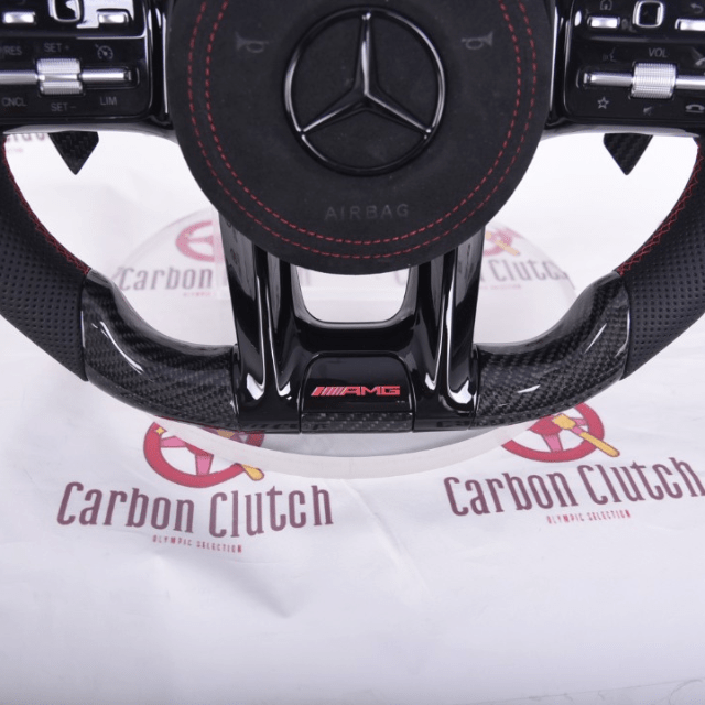 Carbon Clutch Carbon Fiber Steering Wheel Mercedes AMG upgrade Custom Carbon Fiber Steering Wheel ( FITS 2010+ ALL MODELS )