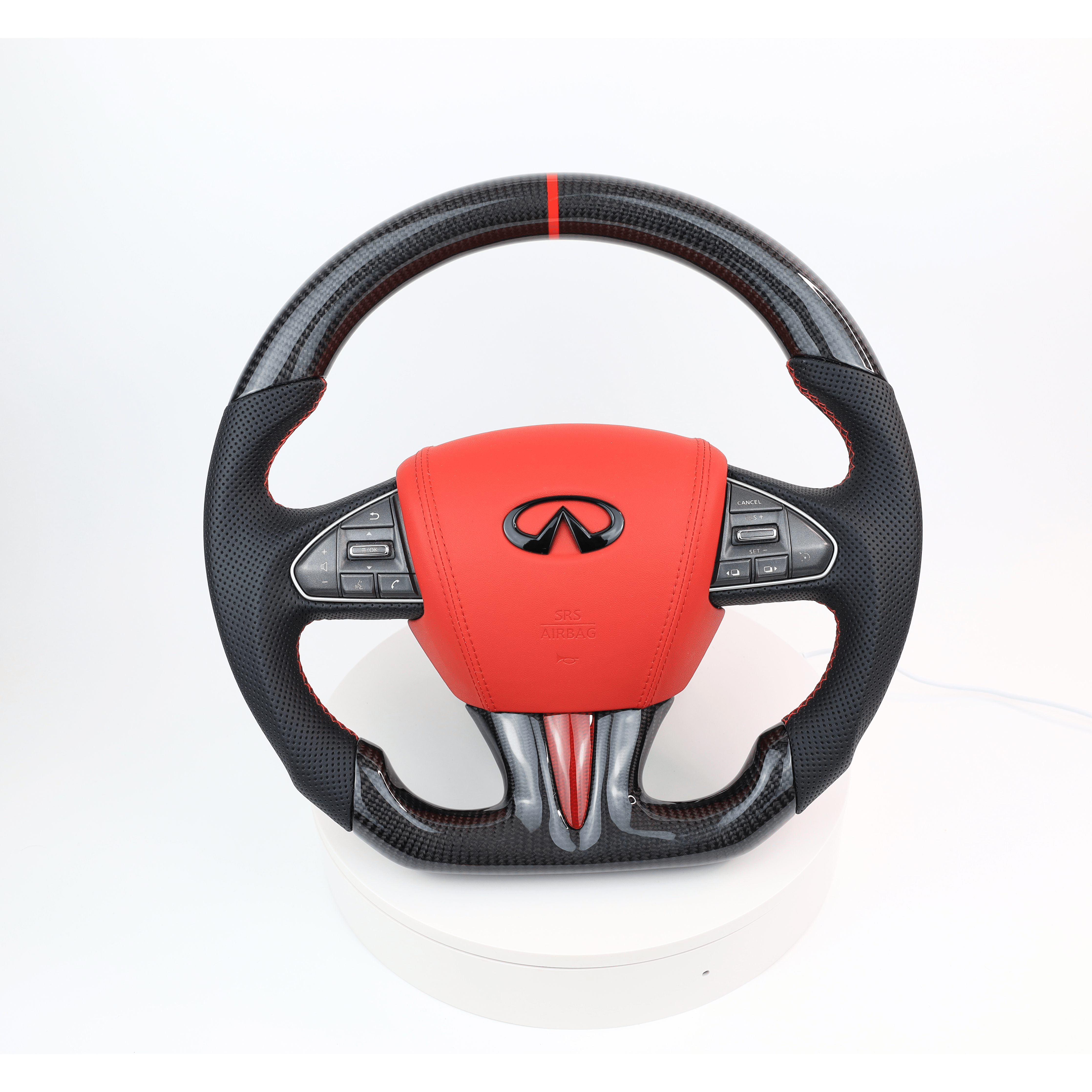 Carbon Clutch 2014-2016 Infiniti Q50 Non Paddles Custom Carbon Fiber Steering Wheel