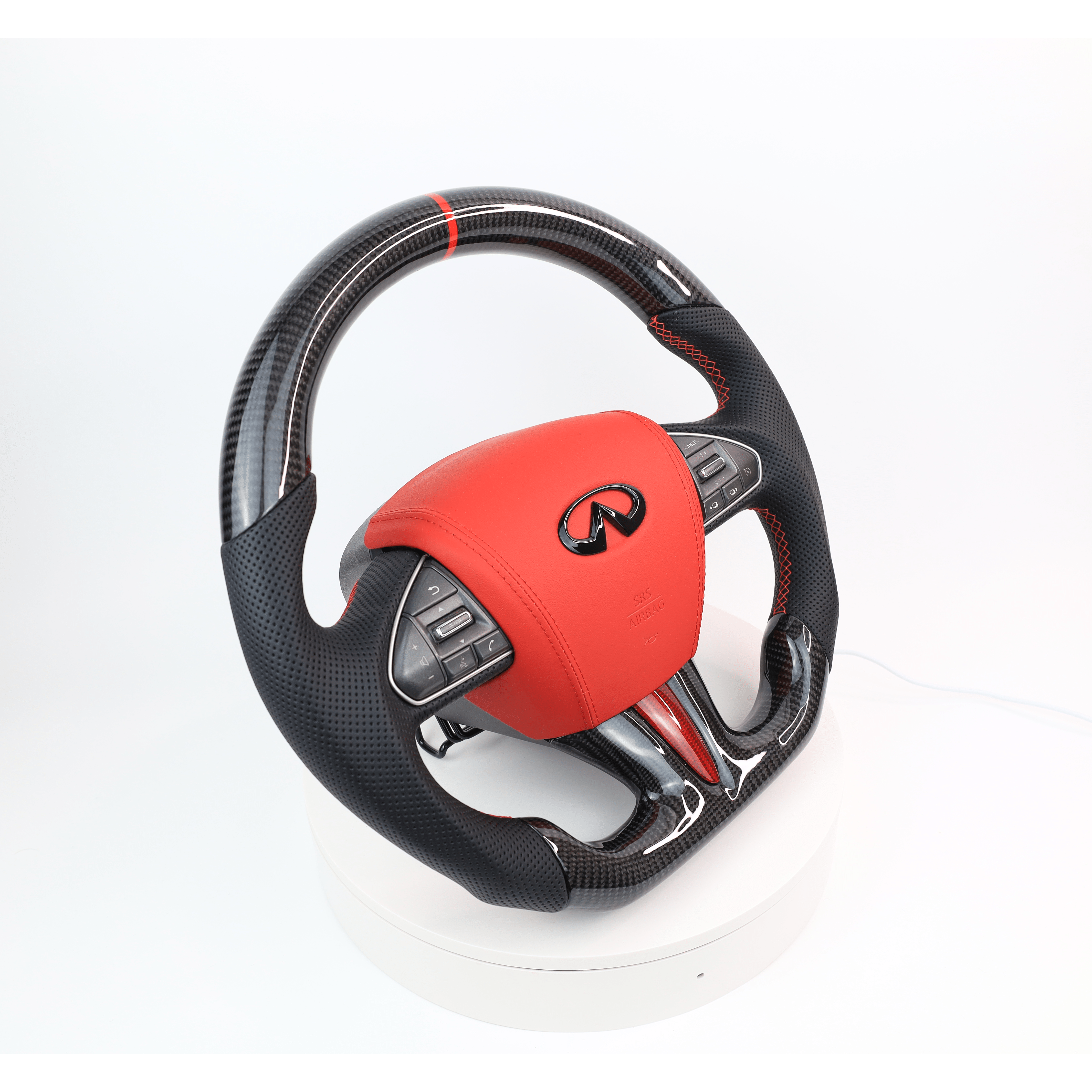 Carbon Clutch 2014-2016 Infiniti Q50 Non Paddles Custom Carbon Fiber Steering Wheel