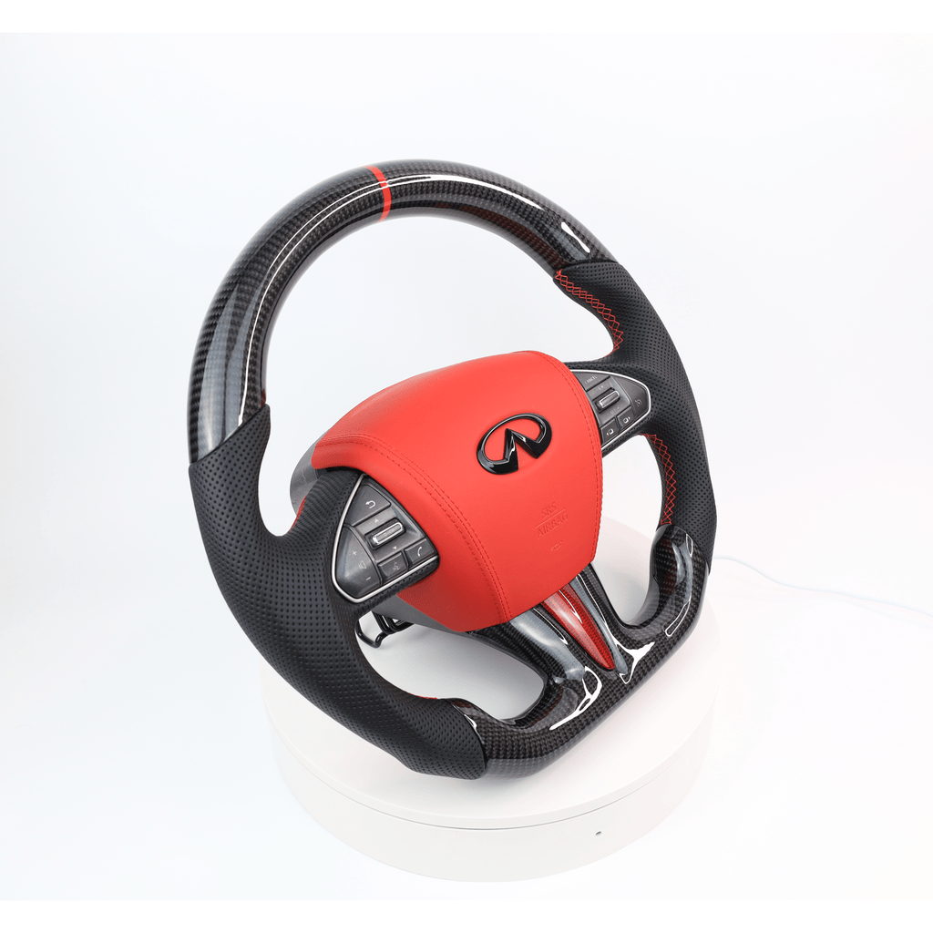 Carbon Clutch 2014-2016 Infiniti Q50 Non Paddles Custom Carbon Fiber Steering Wheel