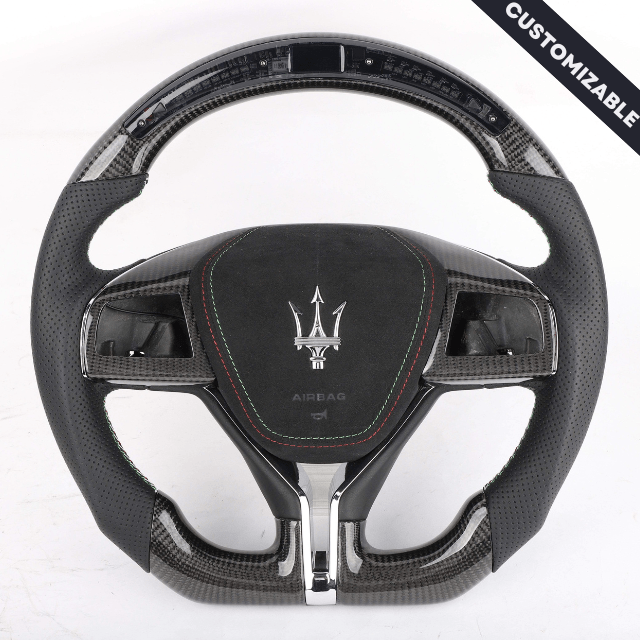 Carbon Clutch 2014+ Maserati Ghibli, Quattroporte, Levante Custom Carbon Fiber Steering Wheel