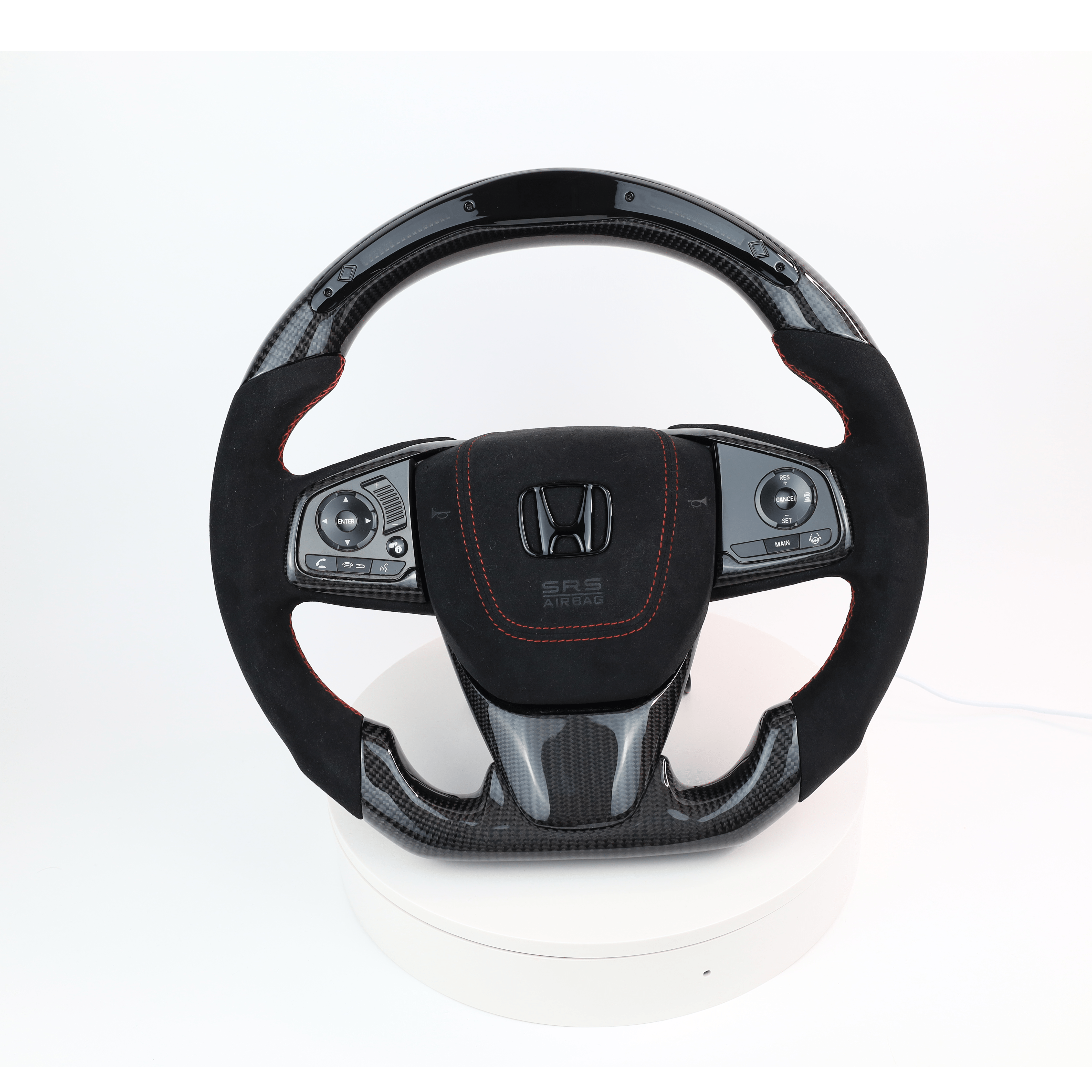 Carbon Clutch 2016-2018 Honda Civic LED Carbon Fiber Steering Wheel