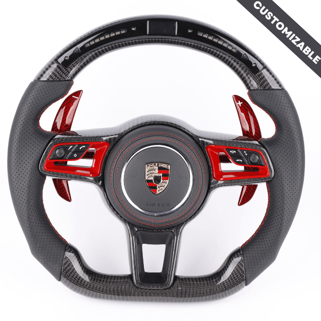 Carbon Clutch 2017 Porsche Macan Custom Carbon Fiber Steering Wheel