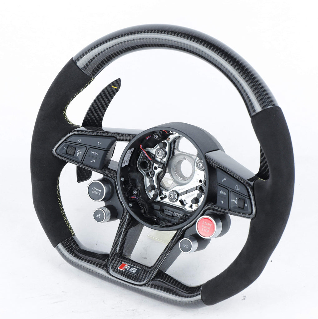Audi2015+ R8/TTRS Custom Carbon Fiber Steering Wheel with (Airbag Cover).