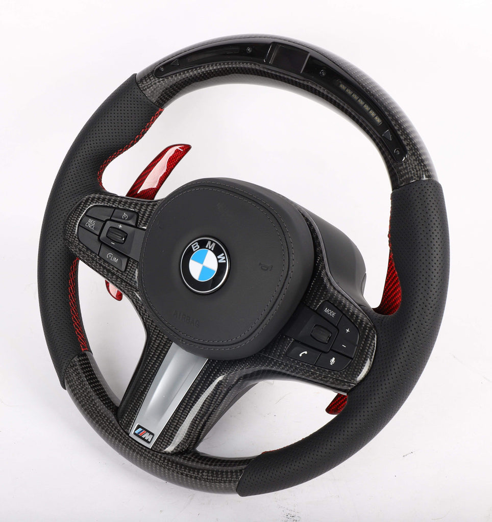 BMW G Series Custom Carbon Fiber Steering Wheel.