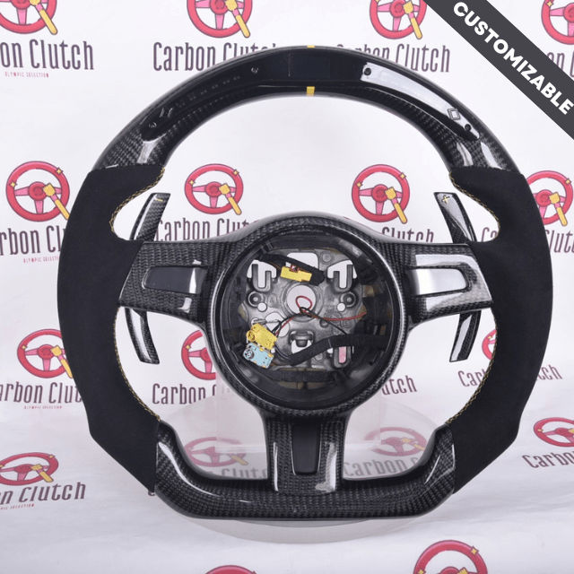 Carbon Clutch Carbon Fiber Steering Wheel 2012+ Porsche 991.1 Custom Carbon Fiber Steering Wheel