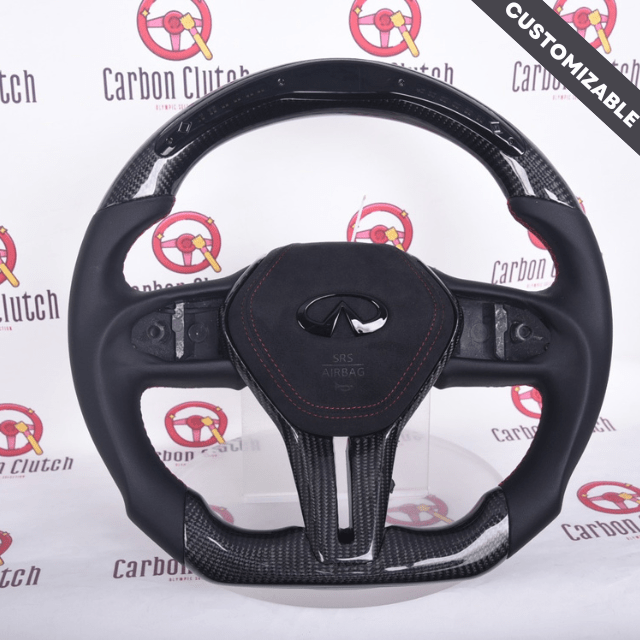 Carbon Clutch Carbon Fiber Steering Wheel 2017+Infiniti Q50/60 Custom Carbon Fiber Steering Wheel