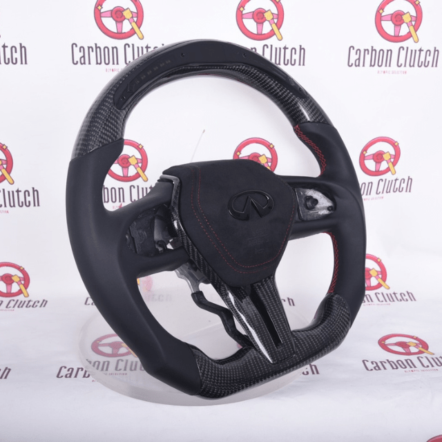 Carbon Clutch Carbon Fiber Steering Wheel 2017+Infiniti Q50/60 Custom Carbon Fiber Steering Wheel