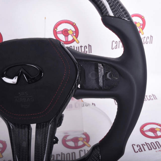Carbon Clutch Carbon Fiber Steering Wheel 2017+Infiniti Q50/60 Custom Carbon Fiber Steering Wheel