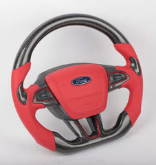 Ford Focus 2015+ ST/RS Custom Carbon Fiber Steering Wheel with (Airbag Cover).