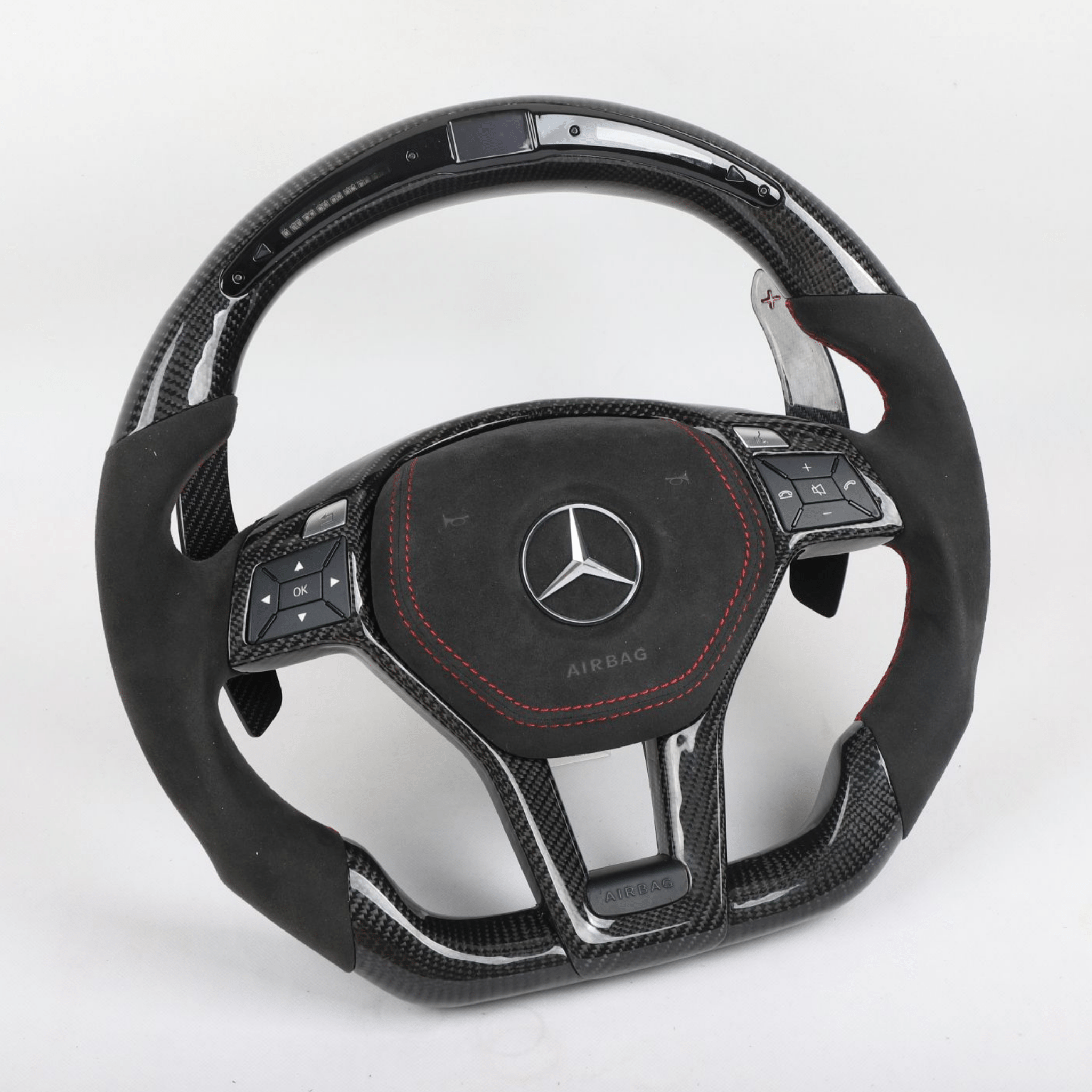 Carbon Clutch Mercedes-Benz W204, W212 C-E Class  Custom Carbon Fiber Steering Wheel