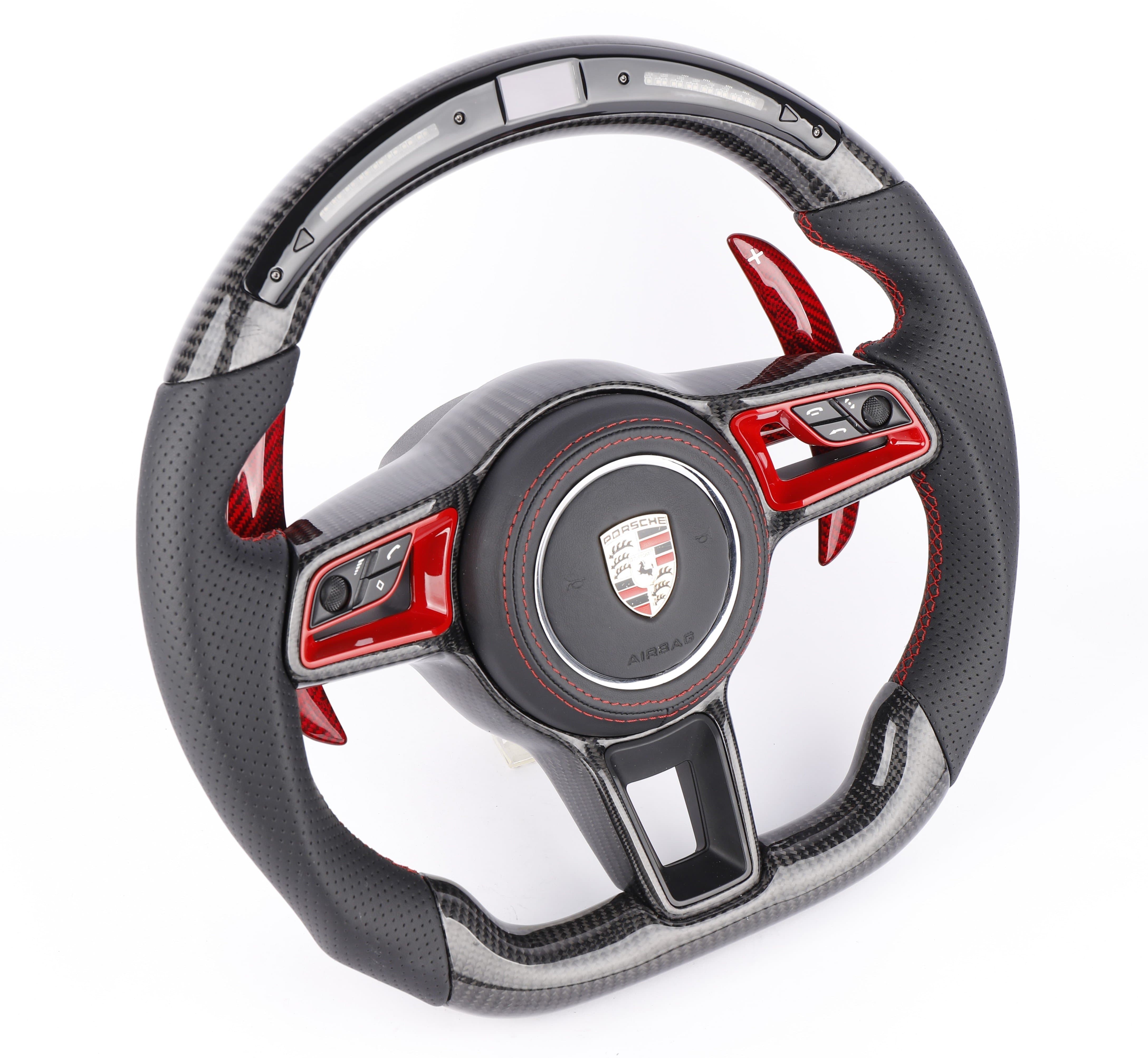 2017 Porsche Macan Custom Carbon Fiber Steering Wheel.