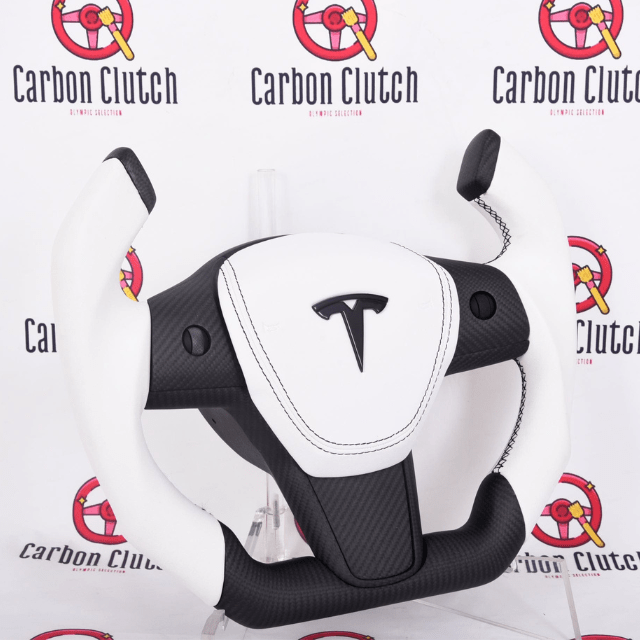 Carbon Clutch Tesla Model 3/Y Custom Carbon Fiber Steering Wheel (F1 Style)