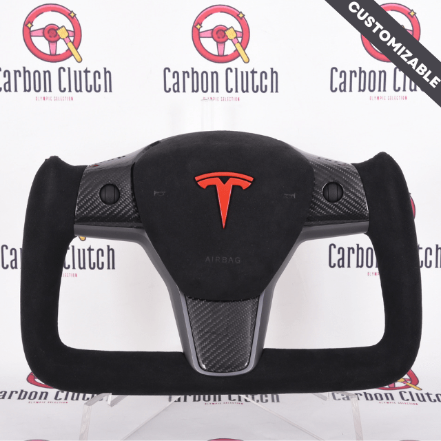 Carbon Clutch Yoke Tesla Model 3/Y Custom Carbon Fiber Steering Wheel